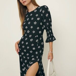 Reformation Carolena Dress Size 2 Black
